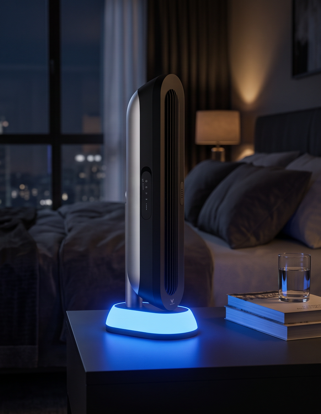 Tower fan lighting scenes